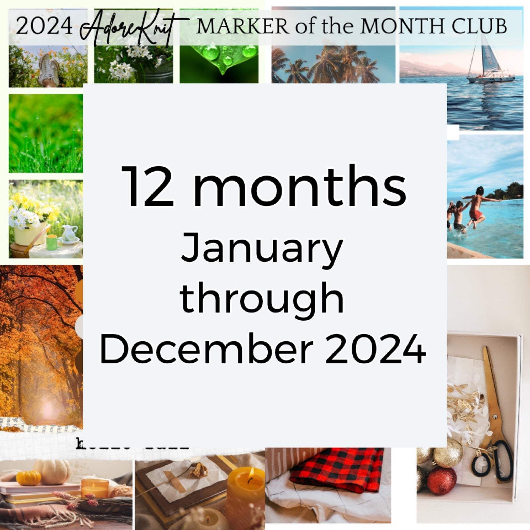 2023 Marker of the Month Club, a monthly surprise set of progress and stitch markers - AdoreKnit