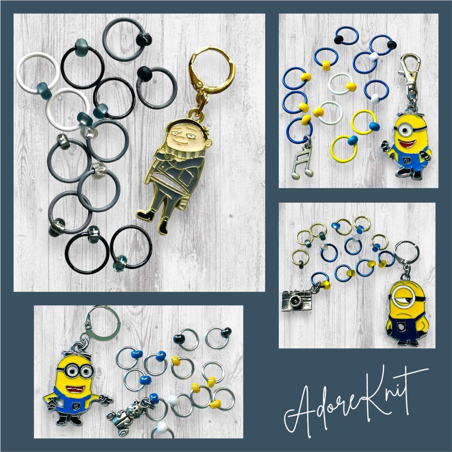 Singing Minion Progress and Stitch Markers