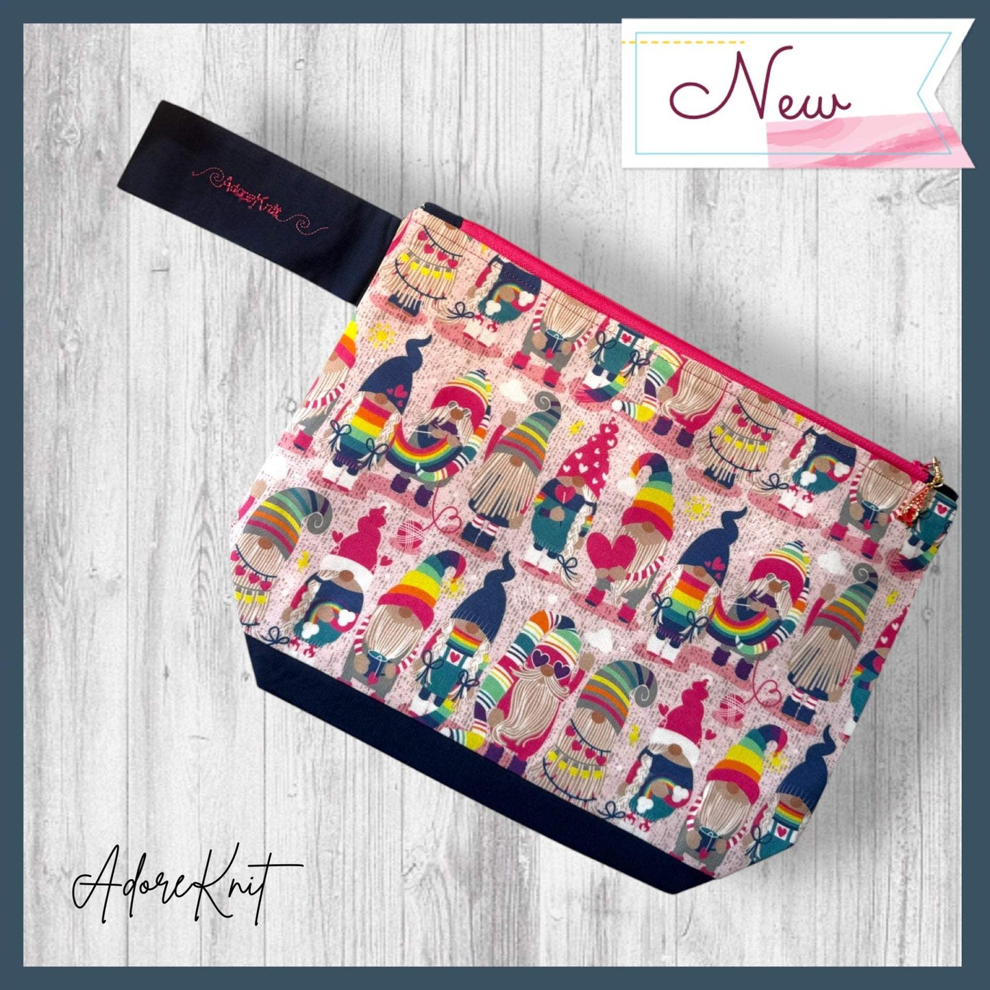 Choose Happy Gnomes Project Bag