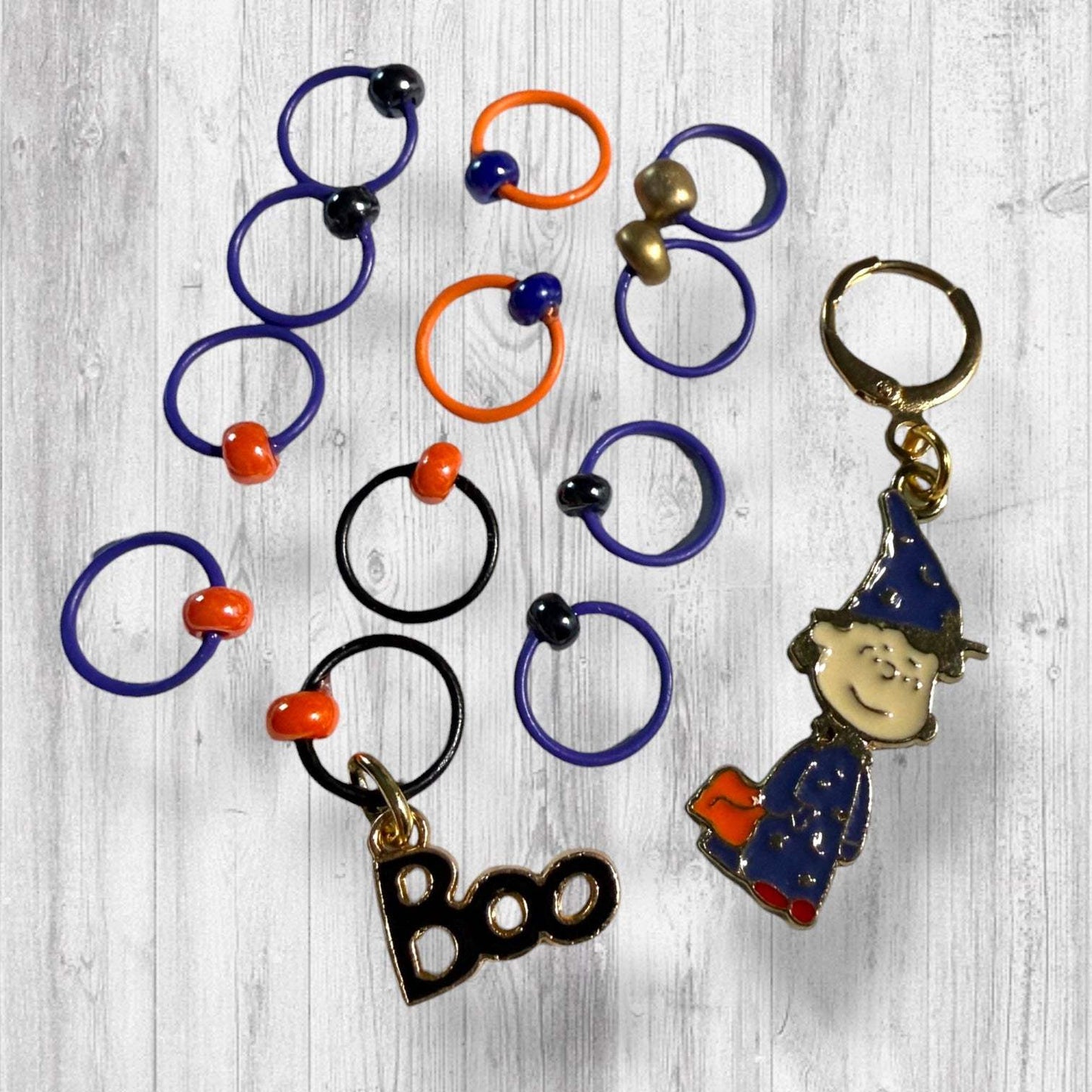 The Great Pumpkin Progress and Stitch Markers