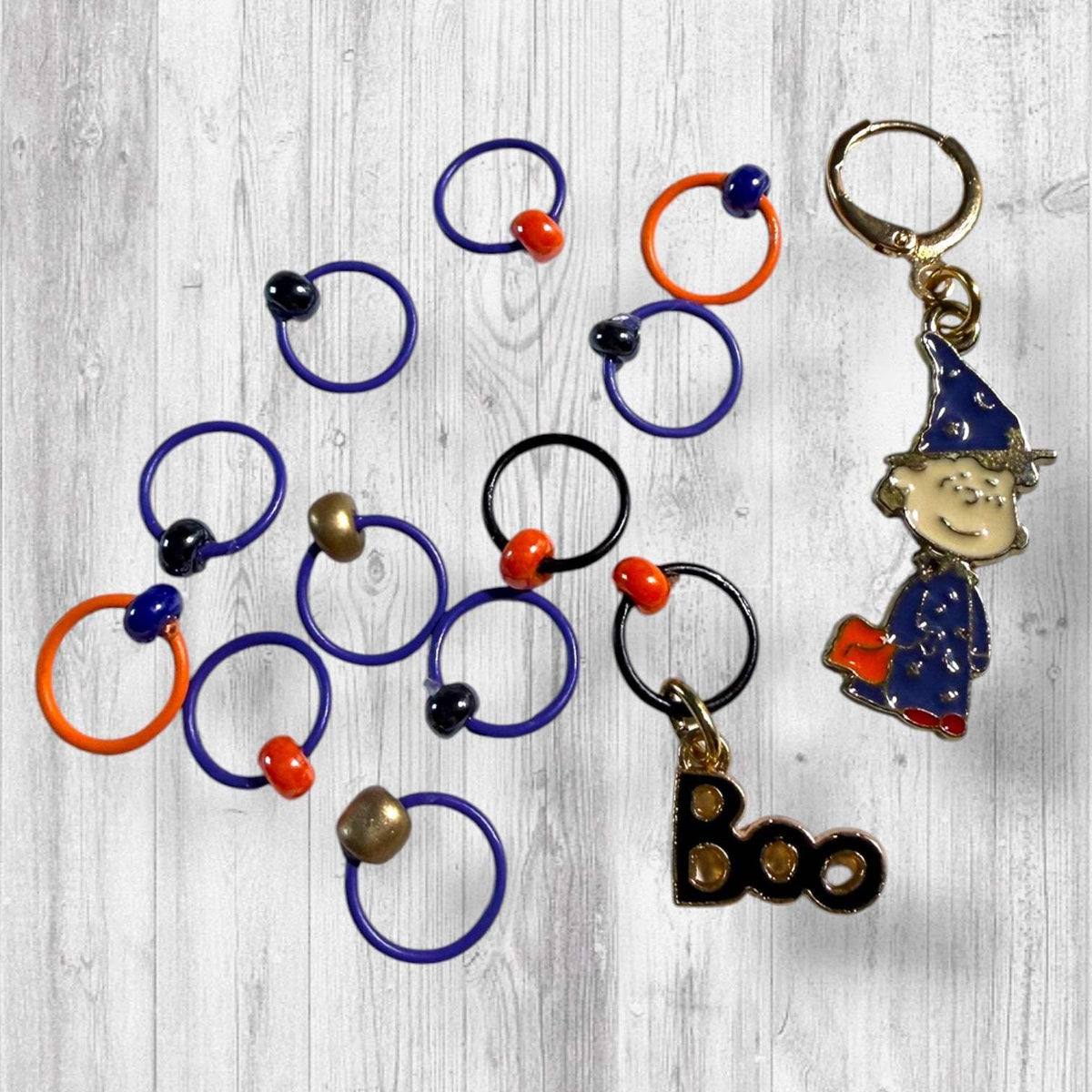 The Great Pumpkin Progress and Stitch Markers
