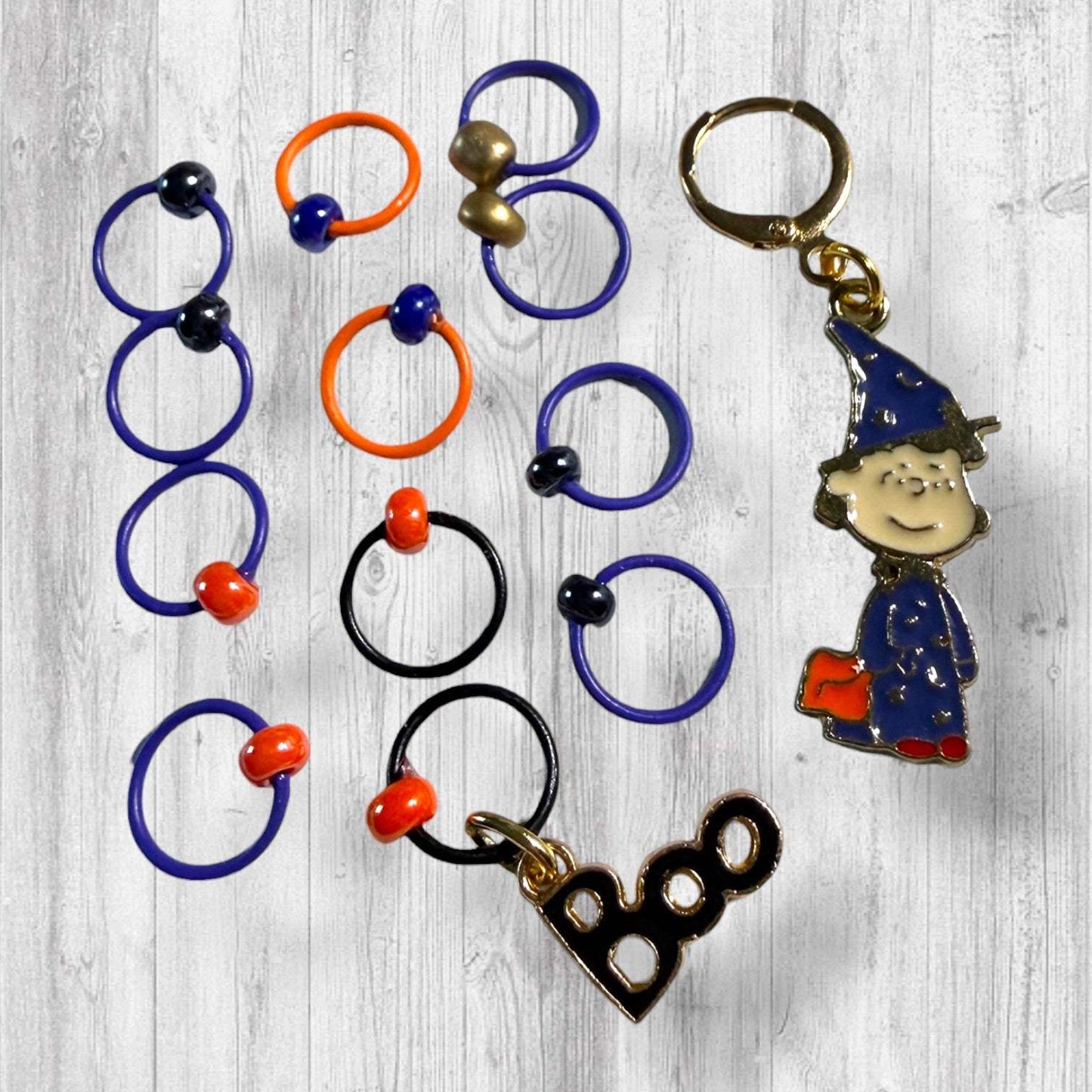 The Great Pumpkin Progress and Stitch Markers
