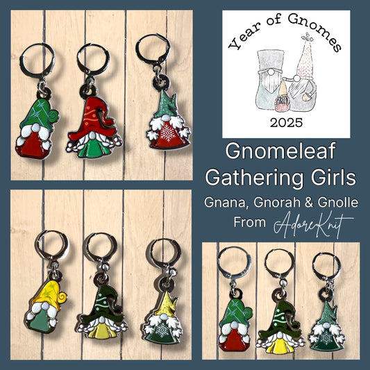 2025 Gnomeleaf Gathering Girls Progress & Stitch Marker Sets for Imagined Landscapes