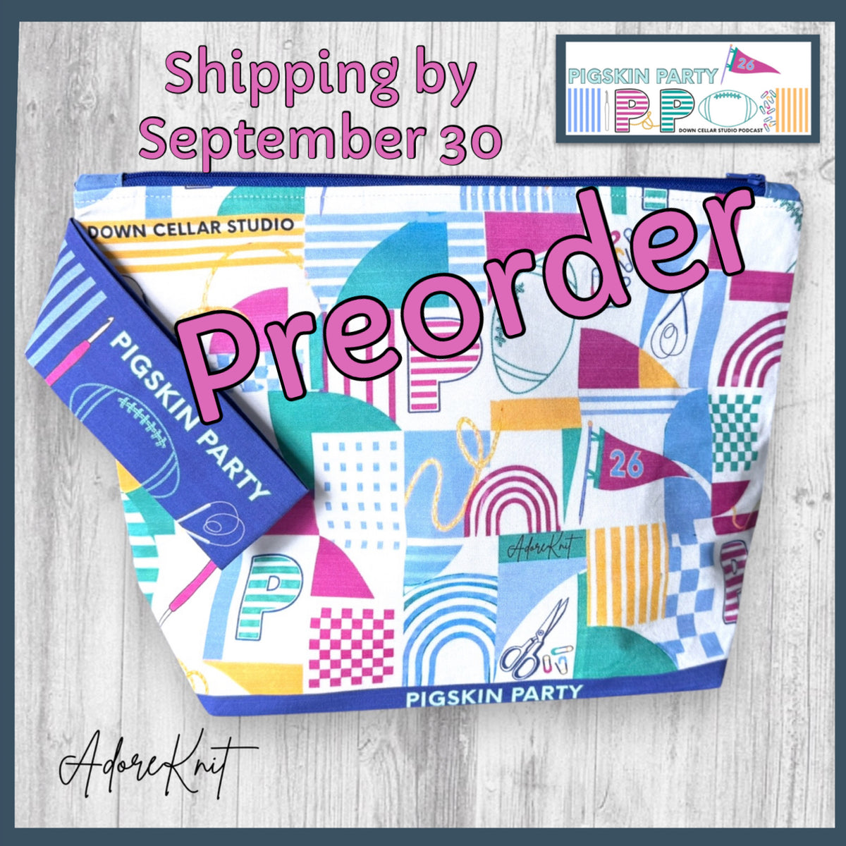 2026 Exclusive Pigskin Party Zippered Bags