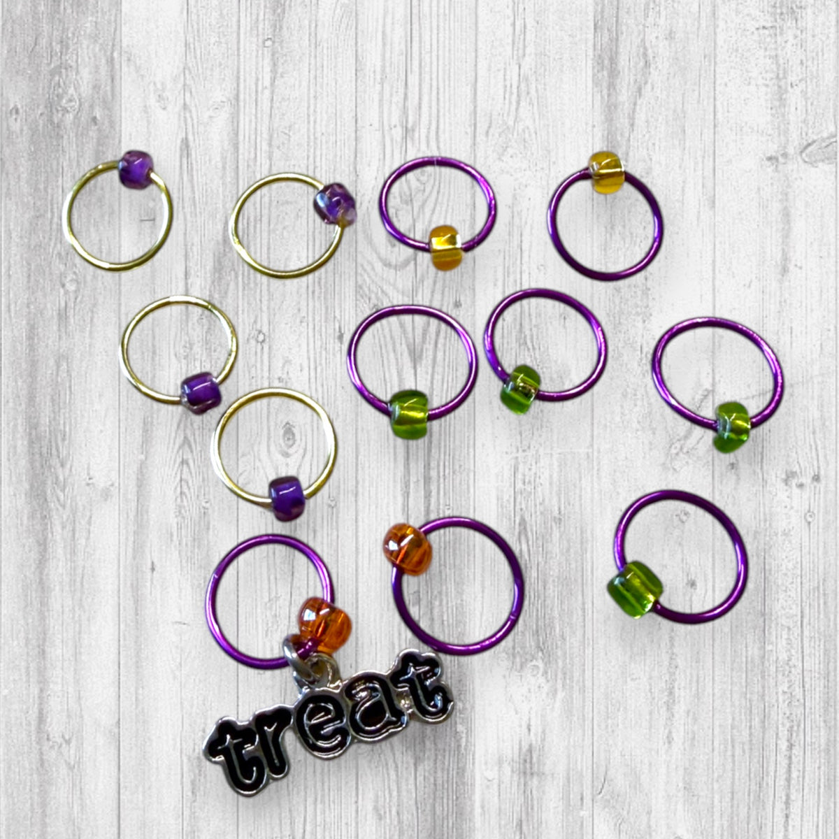 Gnome Trick or Treat Village Progress and Stitch Markers