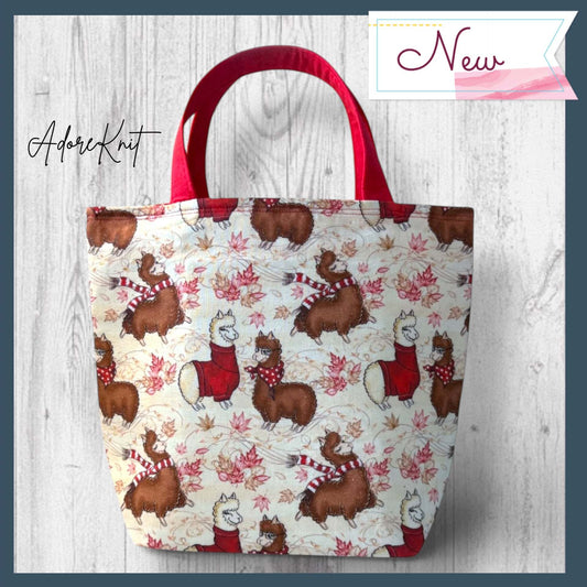 Alpacas in Scarves Project Bag