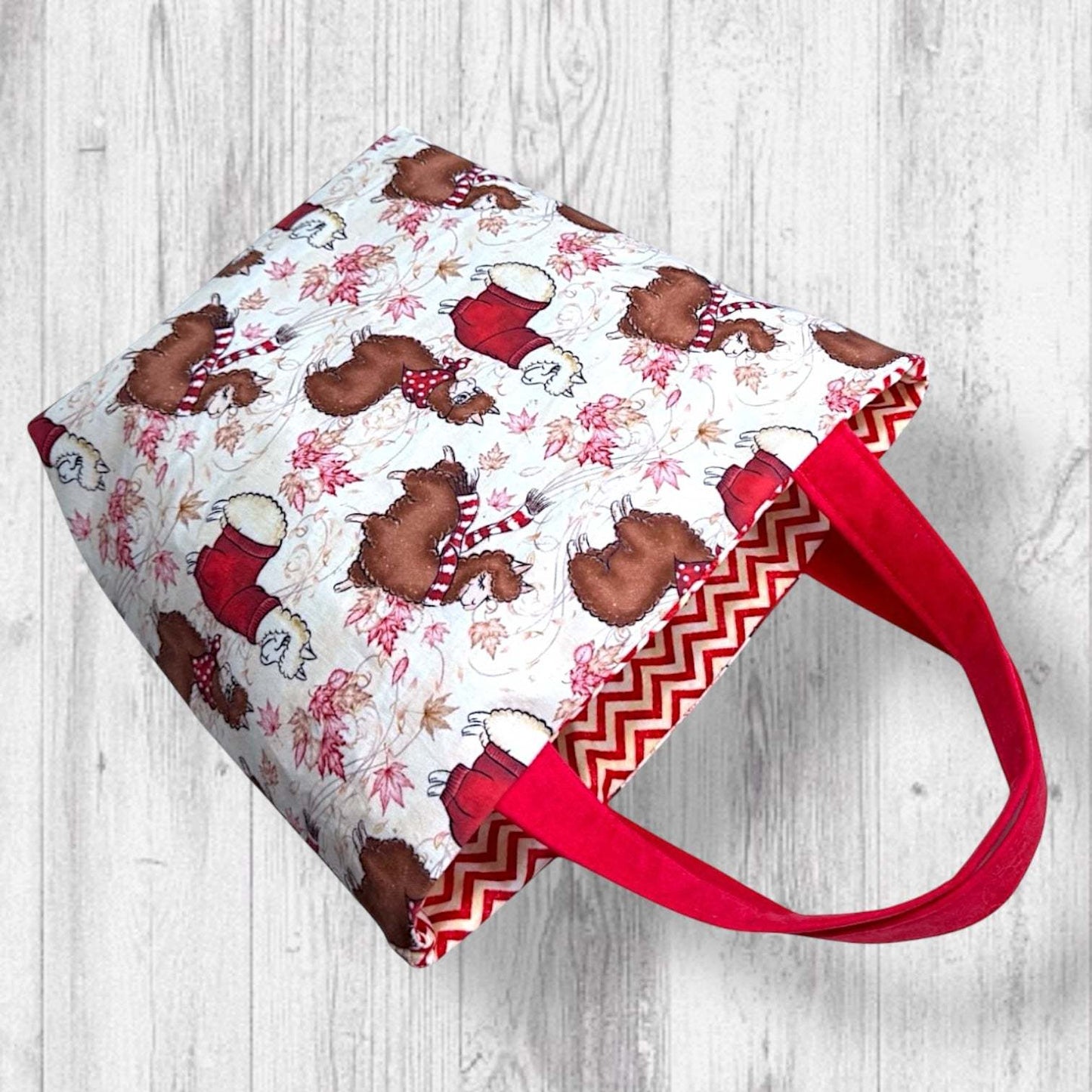 Alpacas in Scarves Project Bag