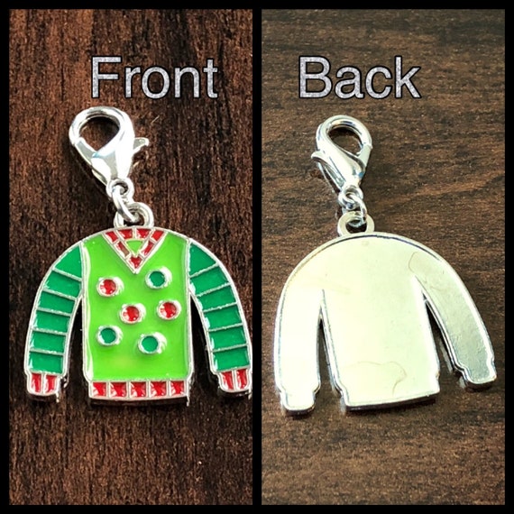 Ugly Christmas Ball Sweater Progress and Stitch Markers - AdoreKnit