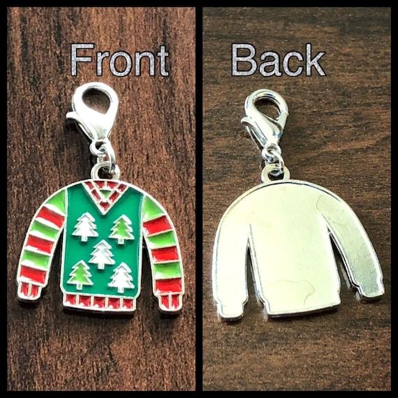 Ugly Christmas Trees Sweater Progress and Stitch Markers - AdoreKnit