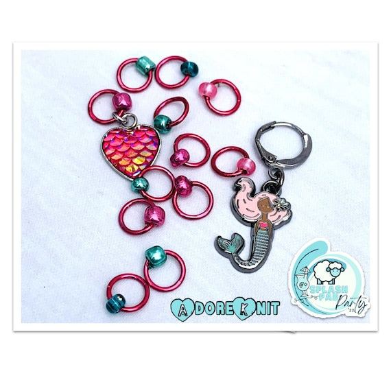 You're Mer-Mazing Progress & Stitch Markers, 2022 Splash Pad Party MD - AdoreKnit