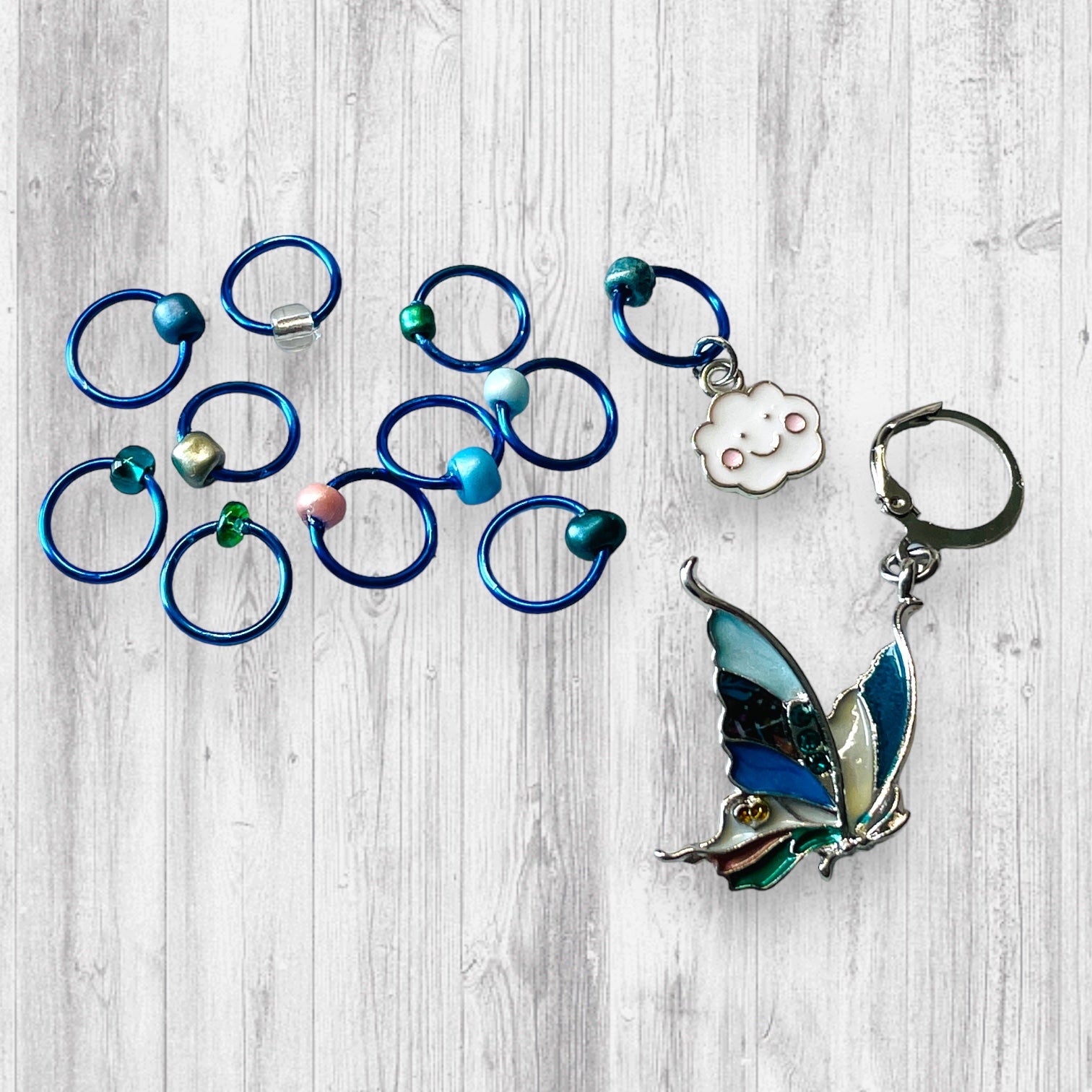 Social Butterfly Progress and Stitch Markers - AdoreKnit