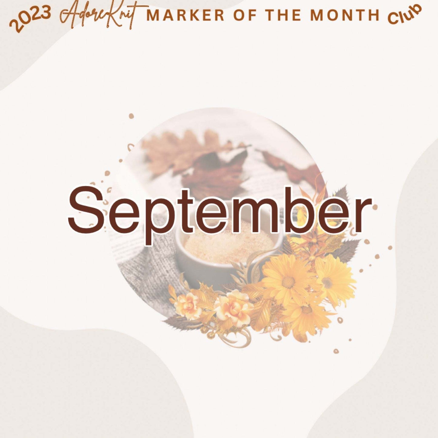 2023 Marker of the Month Club, a monthly surprise set of progress and stitch markers - AdoreKnit