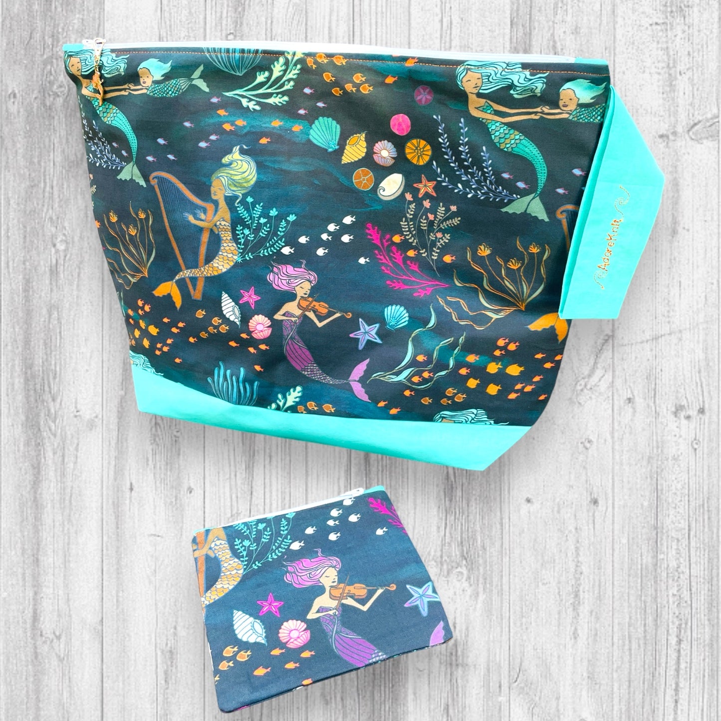 Mermaid Music in the Deep Project Bag - AdoreKnit
