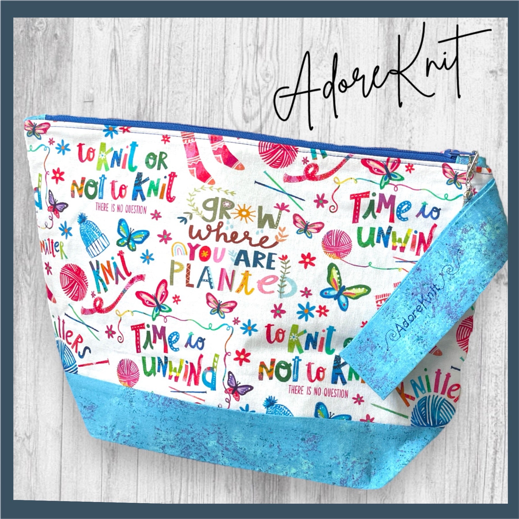 To Knit or Not To Knit Project Bag - AdoreKnit