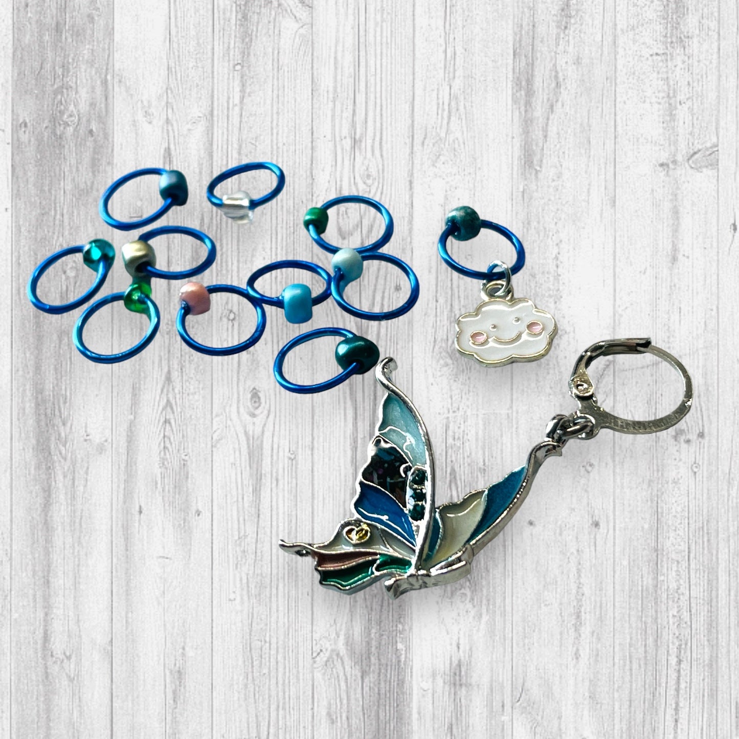 Social Butterfly Progress and Stitch Markers - AdoreKnit