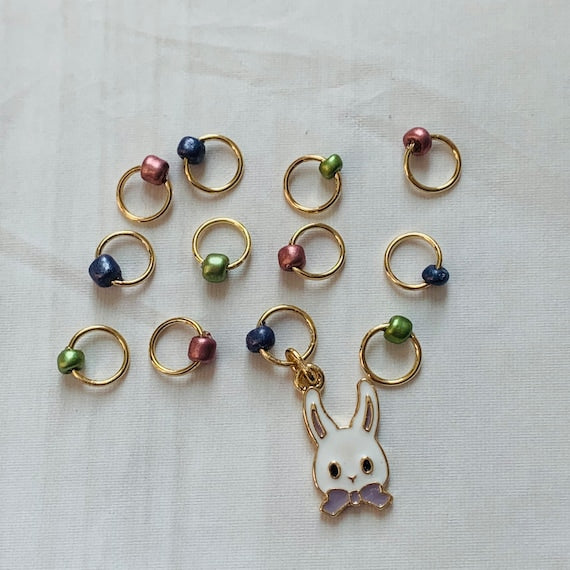 March Hare or Easter Bunny Progress and Stitch Markers - AdoreKnit