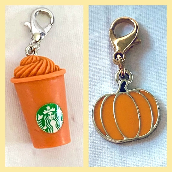 Pumpkin Spice Latte Progress & Stitch Marker Set, PSL, Coffee - AdoreKnit
