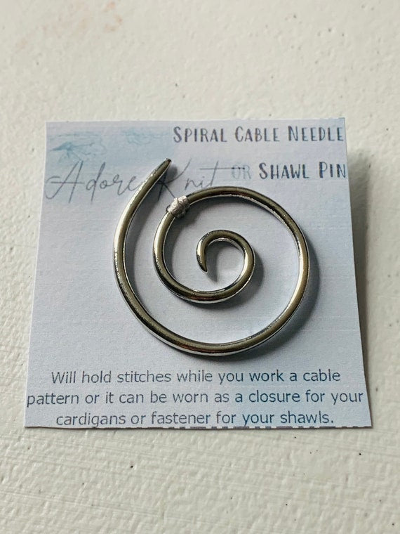 Spiral Cable Needle or Shawl Pin - AdoreKnit