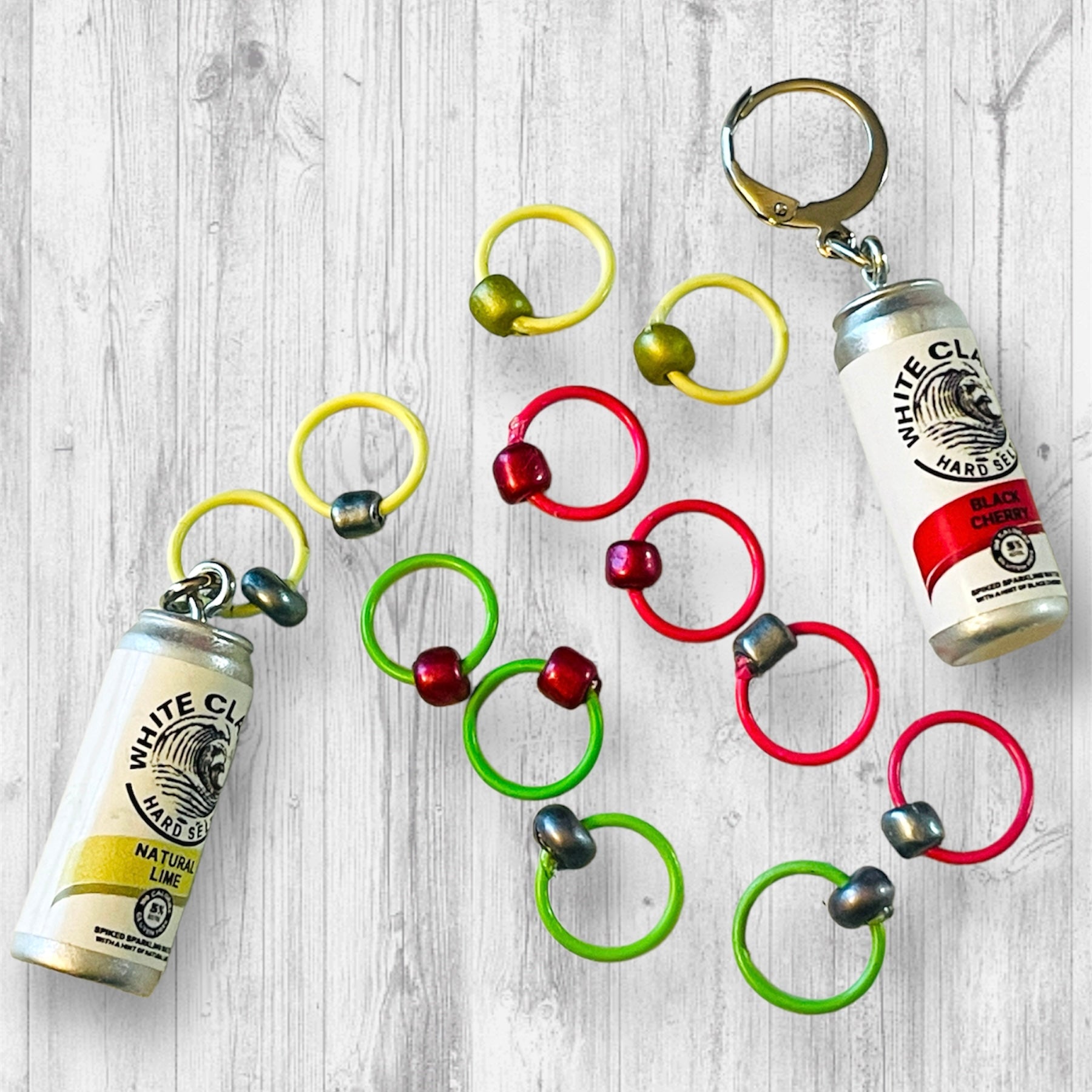 White Claw Seltzer Cheers! Progress & Stitch Markers - AdoreKnit