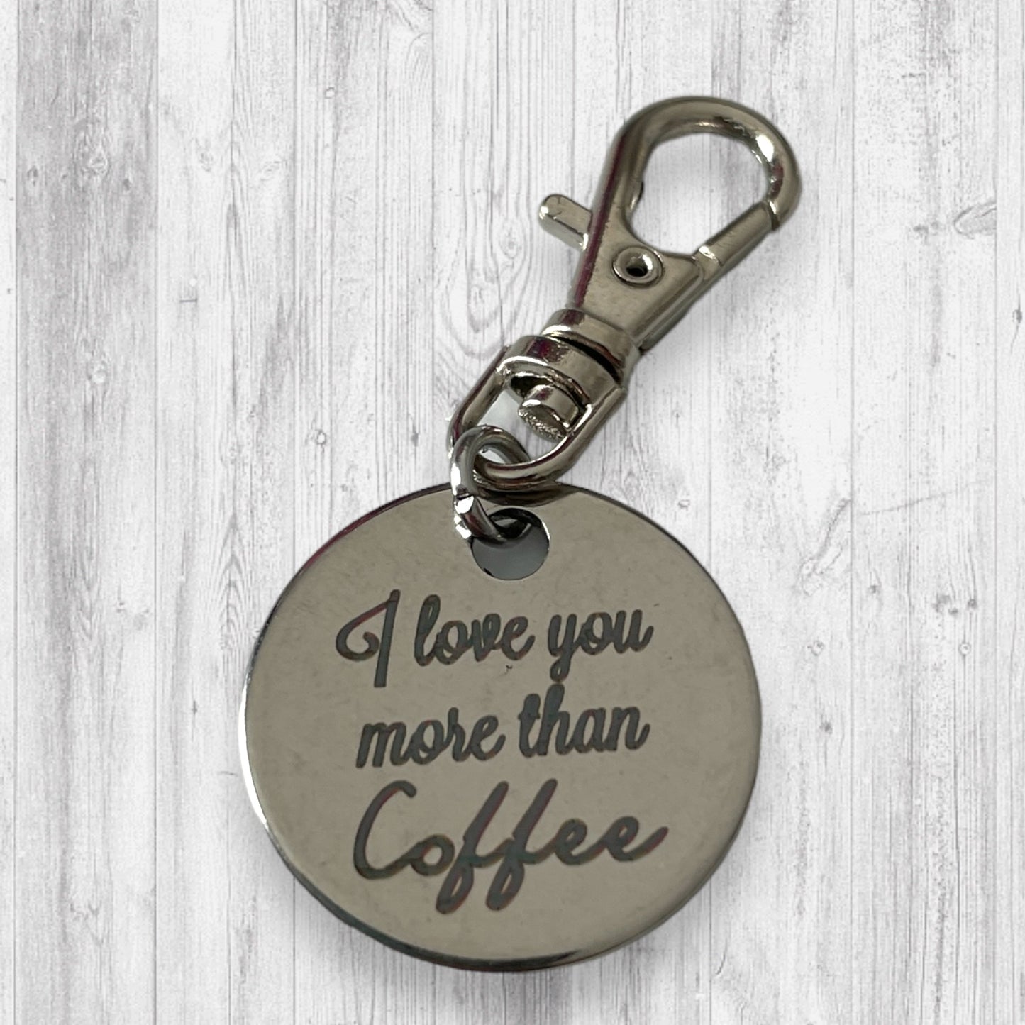 I Love You More Than Coffee Progress and Stitch Markers - AdoreKnit