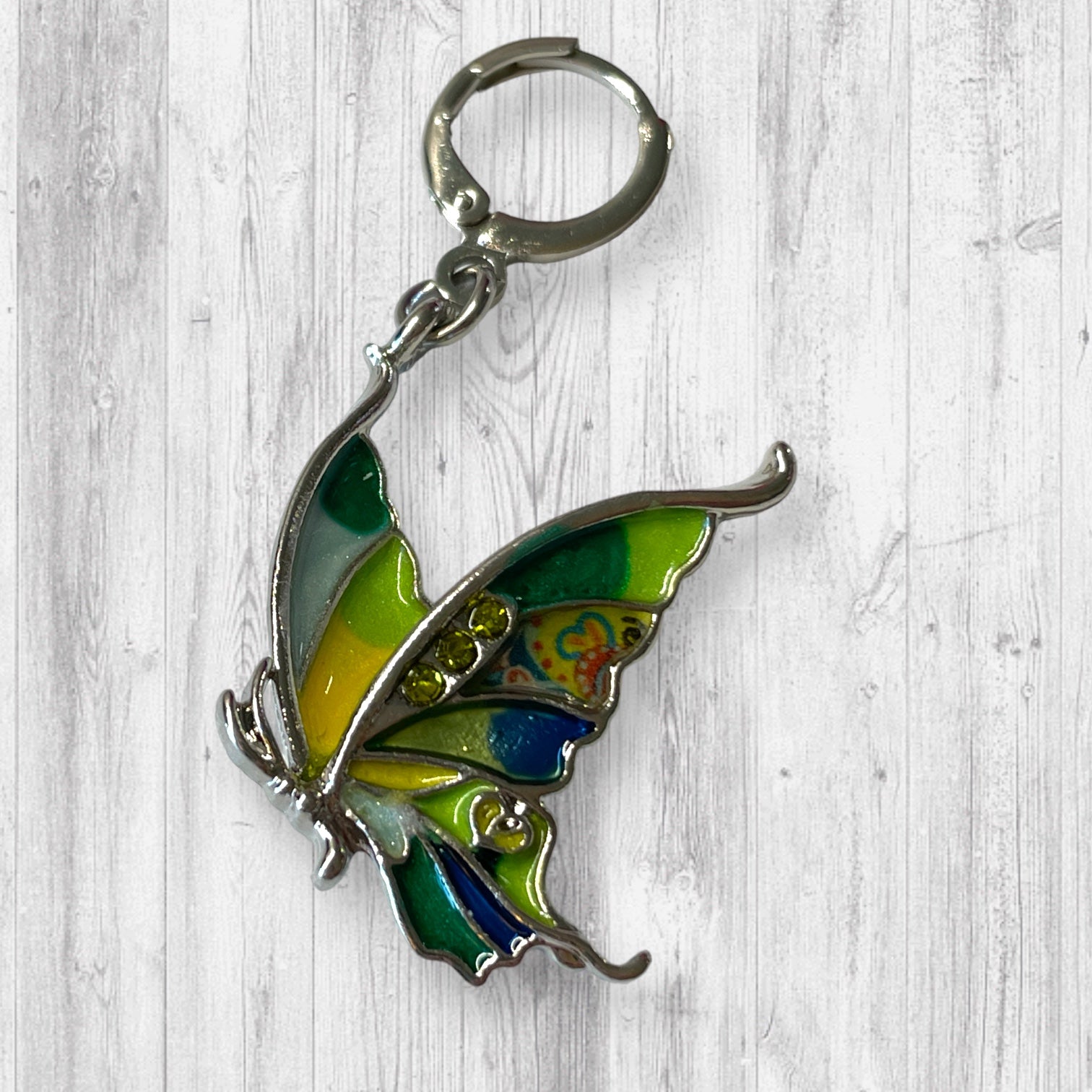 Flap Your Wings like a Butterfly Progress and Stitch Markers - AdoreKnit