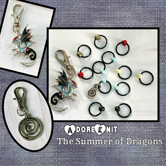 You Best Have Dragons Progress and Stitch Markers - AdoreKnit
