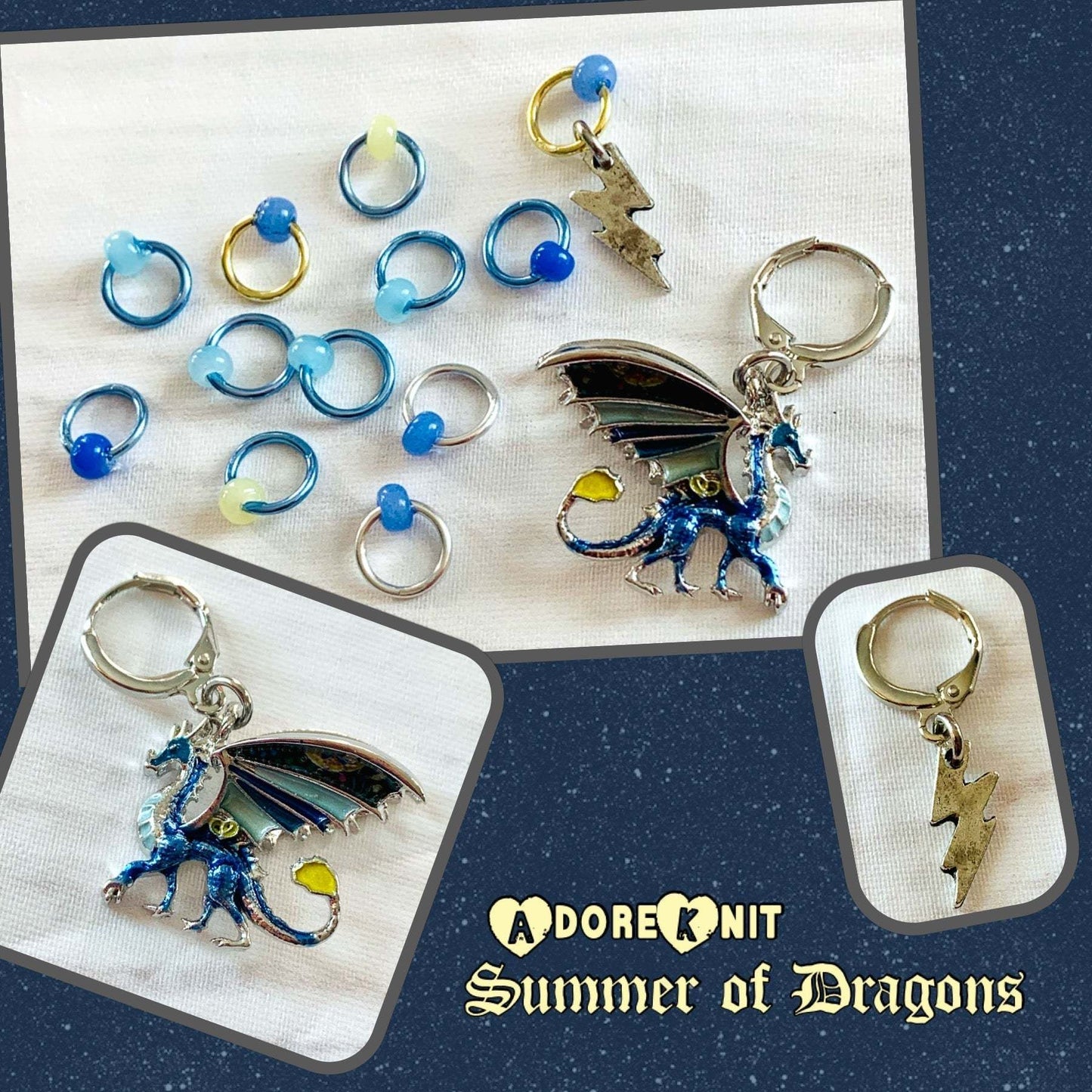 Can't Tame Dragons, It's Dangerous Progress and Stitch Markers - AdoreKnit