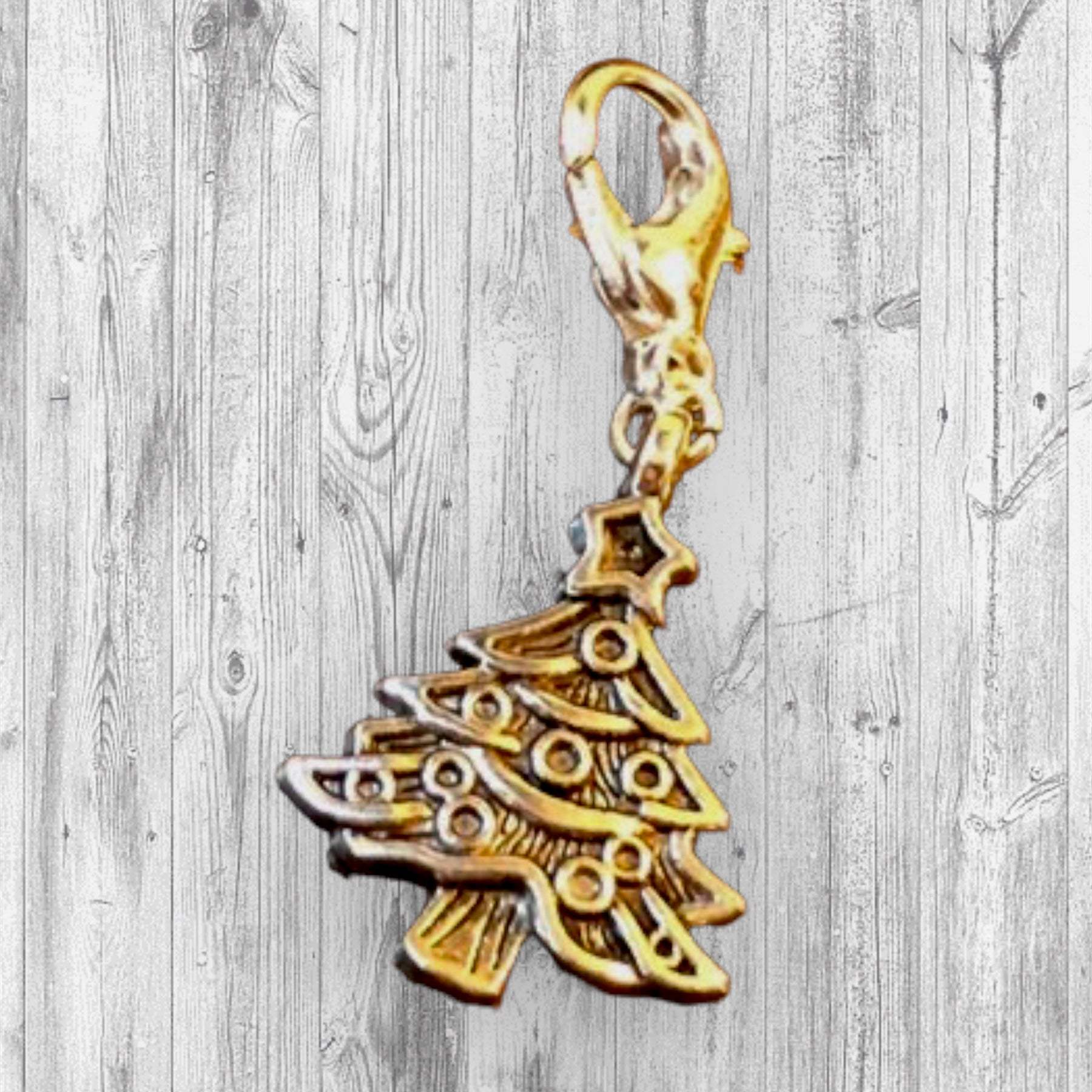 Ugly Christmas Tree Sweater Progress and Stitch Markers - AdoreKnit