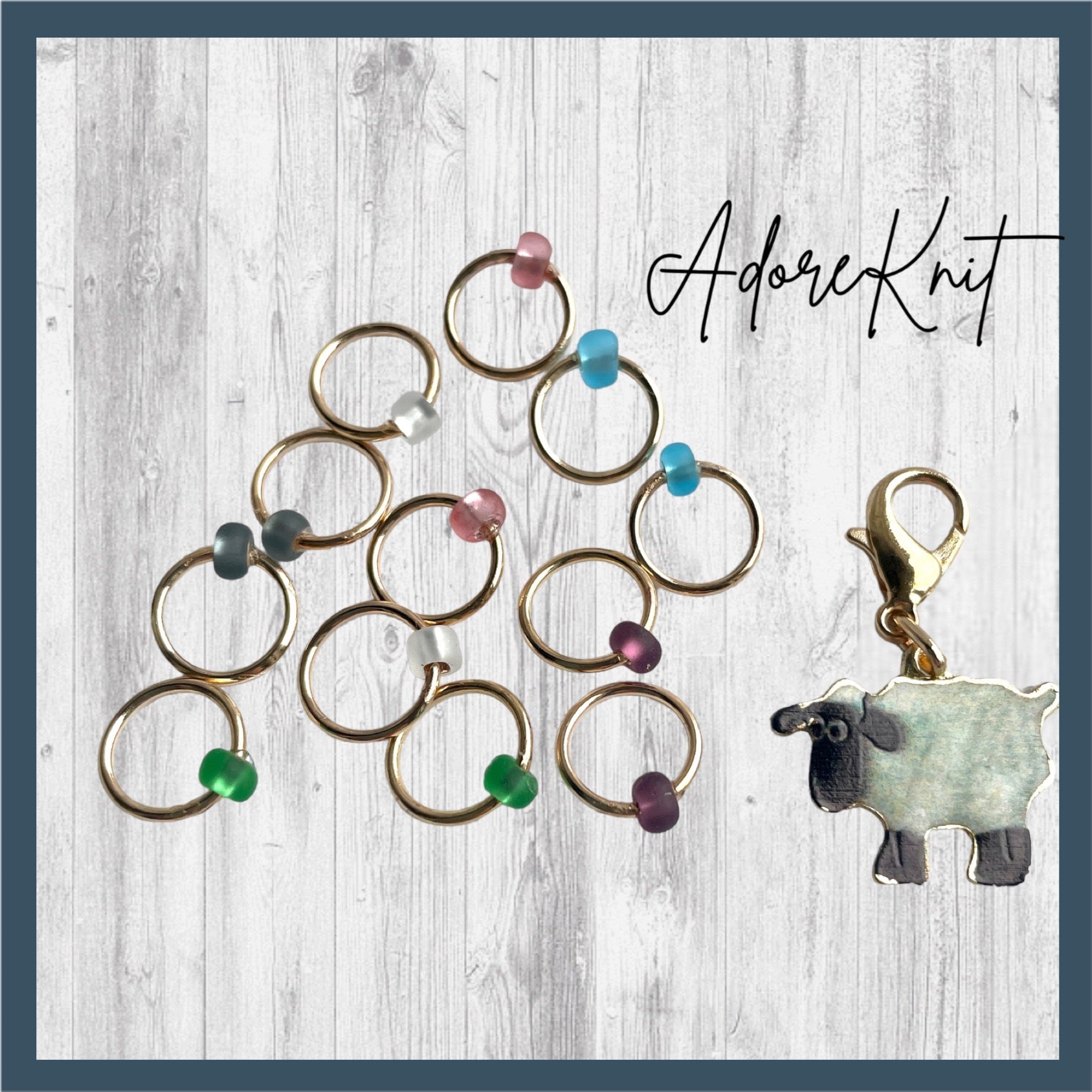 Endearing Sheep Progress and Stitch Markers - AdoreKnit