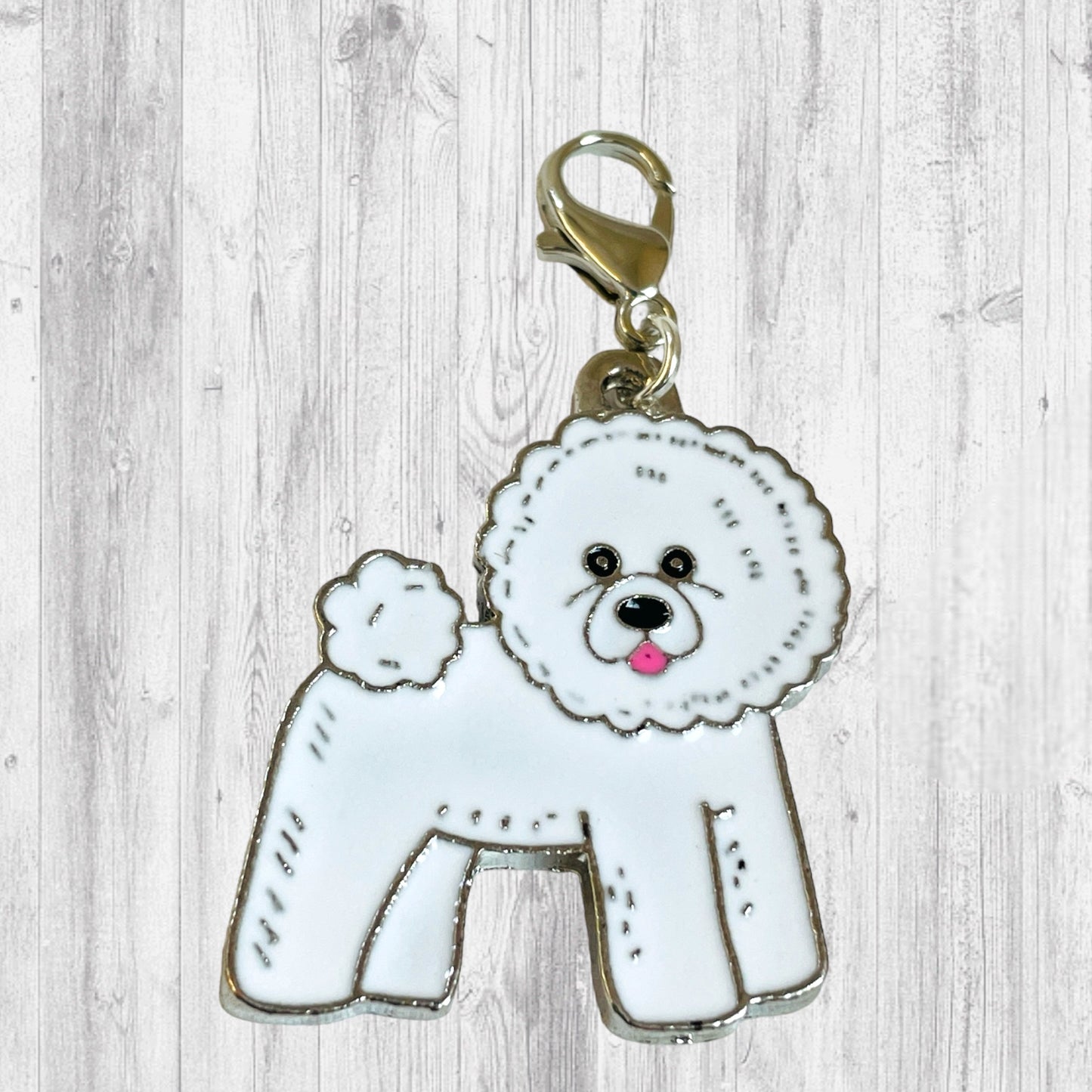 Bichon Frise Dog Person Progress and Stitch Markers - AdoreKnit