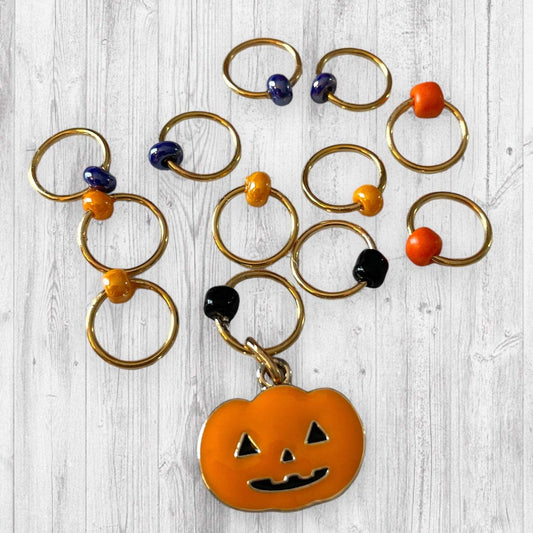 Boo! Vampire Brown Progress and Stitch Markers - AdoreKnit